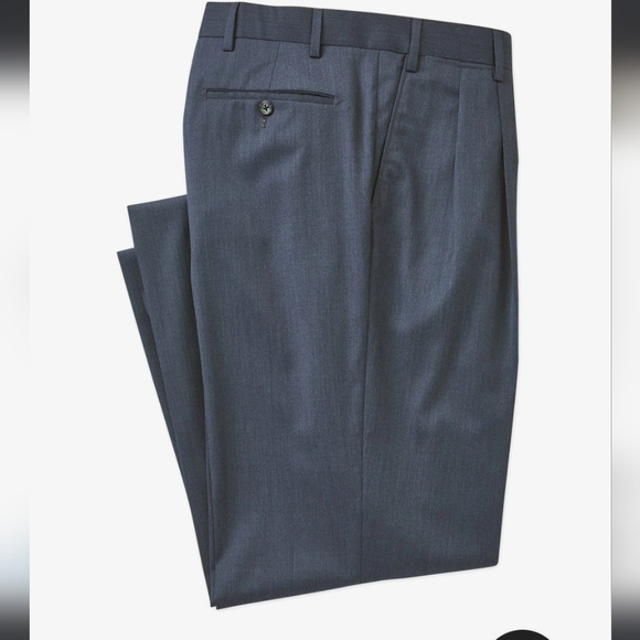 Westport Black Loro Piana Pleated Dress Pants NWT Size 44 - Picture 1 of 8